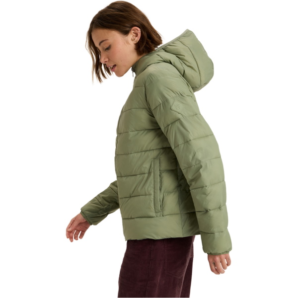 2025 Roxy Womens Wind Bliss Hooded Lightweight Packable Padded Jacket ERJJK03691 - Oil Green